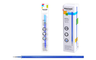 Стержни Пиши-стирай гелевые 128мм 0,5мм синий Mazari М-5525-70