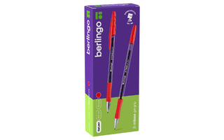 Ручка гелевая "Berlingo.Tribase Gel grip" красная 0,5мм CGp_05024