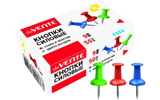 Кнопки-гвоздики  50шт "deVente" цветные 4132401