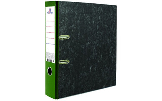 Папка-регистратор 75мм "DeVente.Attomex" мраморная зеленая, мет кант 3090309