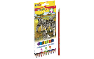 Карандаши 12 цв "deVente.Животный мир" пластиковые 2М 5022314