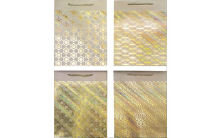 Сумка подарочная 31*42 "deVente.Pure Gold" плотная фольг. ассорти 9041408
