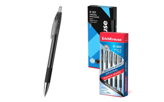 Ручка гелевая "ErichKrause.R-301 Original Gel Matic&Grip" автомат черная 0,5мм 46815