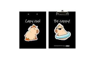 Планшет с зажимом А4 "Кокос.Капибара" 3мм 251455