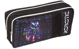 Пенал косметичка "deVENTE.Robotic" 20*9*6см с карманом на молнии 7020550