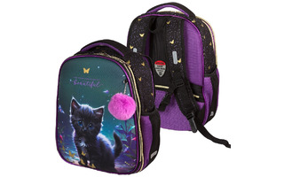 Рюкзак "deVENTE.Choice Lite.Beautiful Cat" 38*29*17см 2отд жесткий 7033524