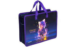 Папка для тетрадей А4 "DeVente.Chiisana Hoshi" 400мкм 1отд 10см молния с ручками 8057509