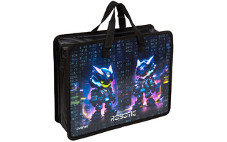 Папка для тетрадей А4 "DeVente.Robotic.3D" 500мкм 1отд 10см молния с ручками 8057552