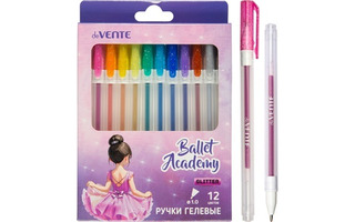 Набор 12 гелевых ручек "deVente.Ballet Academy" с блестками 1мм 5051528