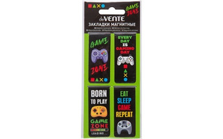 Закладки- магниты  "deVente.Gamer" 2,5*5,6см асссорти (цена за набор 4шт) 8065504