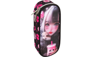 Пенал объемный "deVENTE.I Love Anime" 21*8*5см с откидной планкой на молнии 7023516