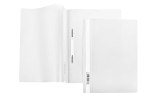 Скоросшиватель пласт А4 Hatber 180 мкм белый AS4_00100