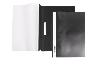 Скоросшиватель пласт А4 Hatber 180 мкм черный AS4_00101