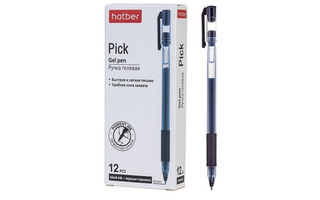 Ручка гелевая "Hatber.Pick" черная 0,5мм GP_080025