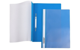 Скоросшиватель пласт А4 Hatber 180 мкм синий AS4_00102