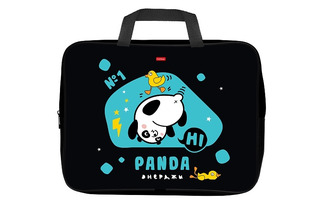 Папка для тетрадей А4 "Панда энерджи" текстиль 4см молния с ручками NSn_31108 091124 Hatber