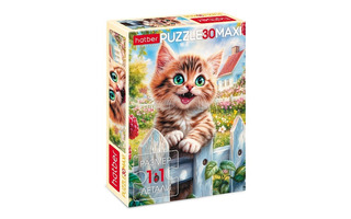 Пазлы Хатбер   30эл Maxi "Счастливый котик" 30ПЗ4_34431