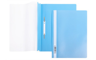 Скоросшиватель пласт А4 Hatber 180 мкм голубой AS4_00110