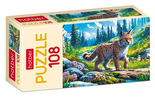 Пазлы Хатбер  108эл "Быстрая рысь" 108ПЗ4_34631