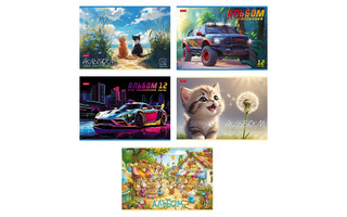 Альбом для рисования 12л "Ассорти.Выпуск №4" 12А4В 091505 Хатбер