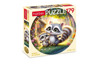 Пазлы Хатбер  179эл "Мы-енотики!" 179ПЗк4_33582 круглые