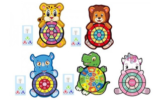 Дартс "Детский.Животные" на липучках 45*32см 3 шарика ассорти ZY1644318 395050 (752)