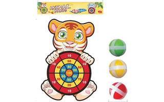 Дартс "Детский.Тигренок" на липучказ 45*32см 3 шарика B2386785 391001 (734)