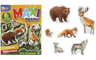 Пазлы Умные игры    2-3-4-5эл "Лесные животные" MAXI 6картинок в 1коробке 361367 (361367)