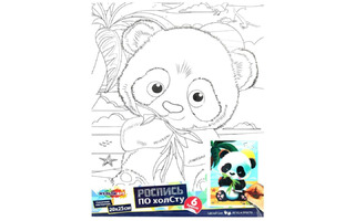 Картина для рисования по контуру "Панда" 20*25см CANV20X25-113730 382642 (6748)