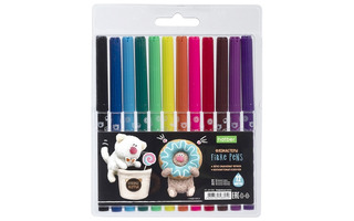 Фломастеры 12цв "Кофейные коты" FP_091082 Hatber