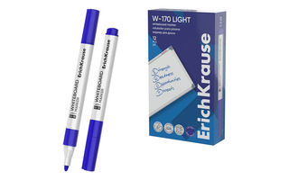 Маркер "ErichKrause.W-170 light" для белых досок синий 2,5мм 63568