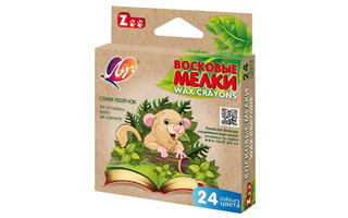 Восковые мелки 24цв "ZOO" 12С 866-08 Луч