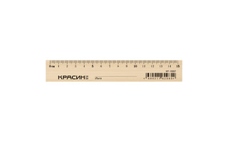 Линейка  15 см  деревянная "Красин.Стандарт" КР-15007 377945