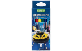Фломастеры  6цв "Дрифт" FP_089906 Hatber