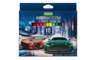 Фломастеры 18цв "Дрифт" FP_089908 Hatber