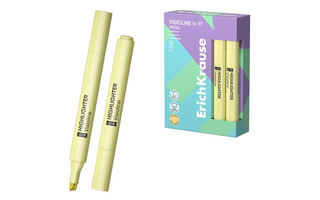 Текстовыделитель "ErichKrause.Visioline V-17 Pastel" желтый 0,6-4,5мм 56019