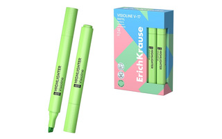Текстовыделитель "ErichKrause.Visioline V-17 Pastel" зеленый 0,6-4,5мм 56020