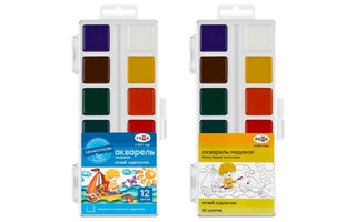 Краски  акв 12 цв "Юный художник" 212071 пластик Гамма