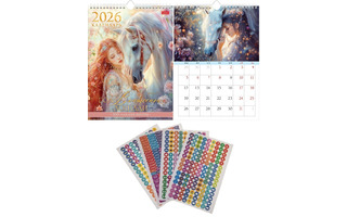 Календарь на гребне с ригелем мини "Год волшебной Лошади" 22*30 с наклейками 12Кнп4гр_34654 091868