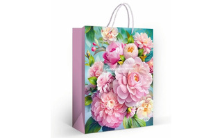 Сумка ламинированная 26*32 "Нежные пионы" код 430 90000838