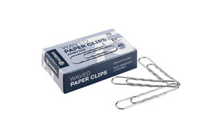 Скрепки 75мм  40шт "Глобус" гофрированные Г75-40Ц