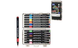Набор маркеров акриловых  12шт "Mazari.LUMO" кисть 1/2мм M-15231-12