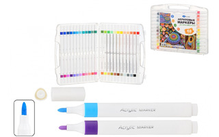 Набор маркеров акриловых  48шт "Basir" 2/4мм МС-7151-48