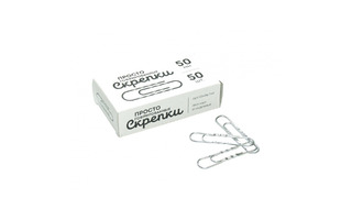 Скрепки 50мм  50шт "Глобус" гофрированные Г50-50Ц