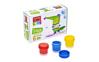 Гуашь  6 цв 17 мл "Zoo" FG-106-Zoo Forum 3524