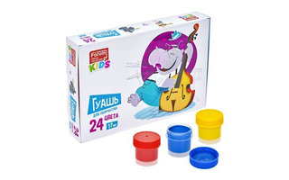 Гуашь 24 цв 17 мл "Zoo" FG-124-Zoo Forum 3555