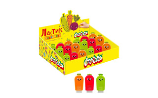 Ластик "Каляка-Маляка.Морковки" с держателем ЛПКДКМ-3