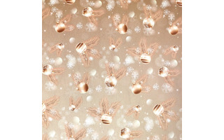 Бумага упаковочная новогодняя "Пудровые шары" 67*97см  15.25.02499