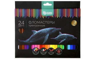 Фломастеры 24цв "Schoolformat.Дикая планета" трехгран. ФЛ24-ДПЛ