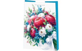 Сумка ламинированная 26*33 "Букет пионов" 10-41-233